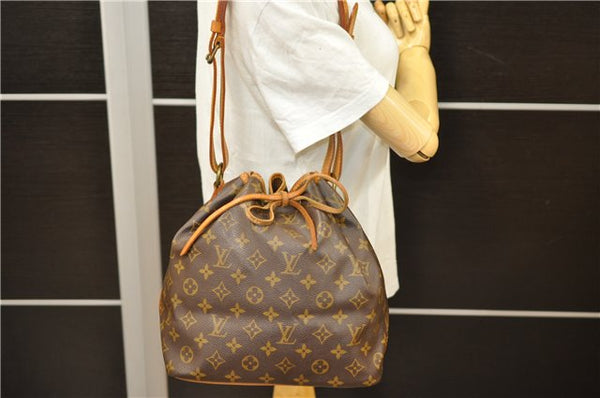 Authentic Louis Vuitton Monogram Petit Noe Shoulder Bag M42226 LV 2587D