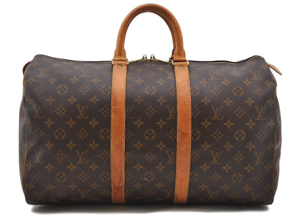 Authentic Louis Vuitton Monogram Keepall 45 Boston Bag M41428 LV 2588D