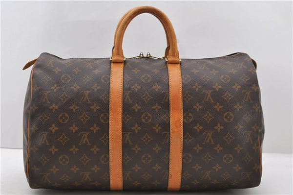 Authentic Louis Vuitton Monogram Keepall 45 Boston Bag M41428 LV 2588D