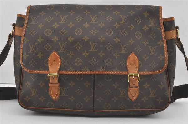 Authentic Louis Vuitton Monogram Gibeciere GM Shoulder Cross Bag M42246 LV 2589I