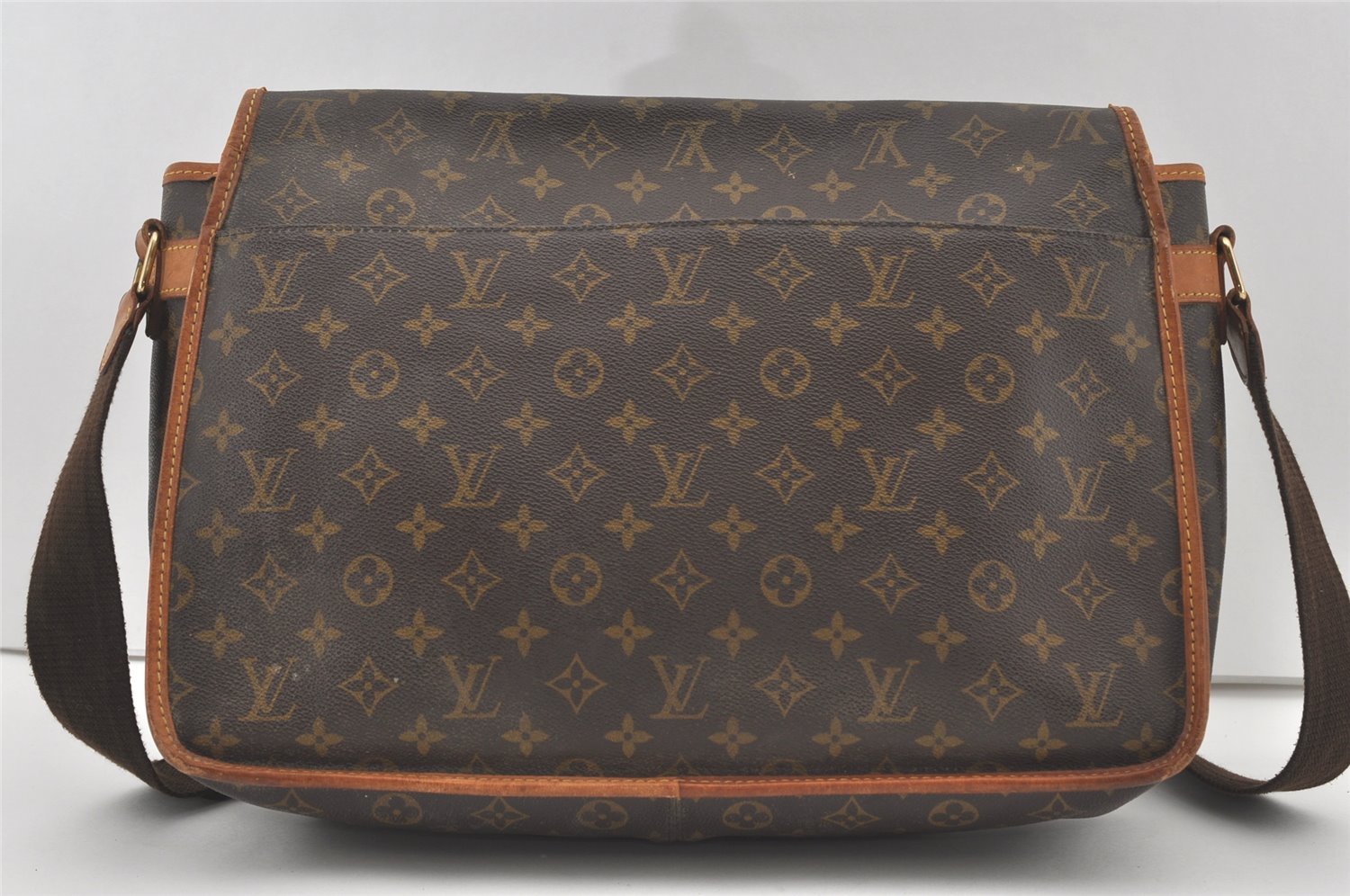 Authentic Louis Vuitton Monogram Gibeciere GM Shoulder Cross Bag M42246 LV 2589I