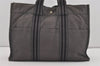 Authentic HERMES Fourre Tout MM Vintage Hand Tote Bag Canvas Gray 2590I