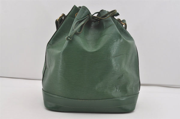 Authentic Louis Vuitton Epi Noe Shoulder Drawstring Bag Green M44004 LV 2591I