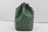 Authentic Louis Vuitton Epi Noe Shoulder Drawstring Bag Green M44004 LV 2591I