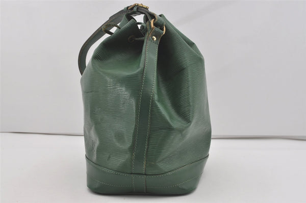 Authentic Louis Vuitton Epi Noe Shoulder Drawstring Bag Green M44004 LV 2591I