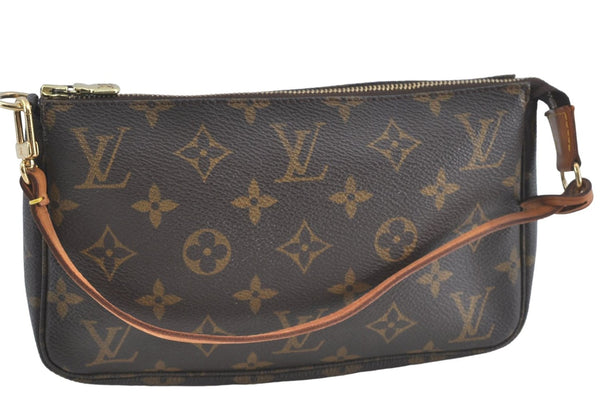 Authentic Louis Vuitton Monogram Pochette Accessoires Pouch M51980 LV 2592B