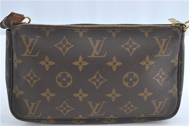 Authentic Louis Vuitton Monogram Pochette Accessoires Pouch M51980 LV 2592B