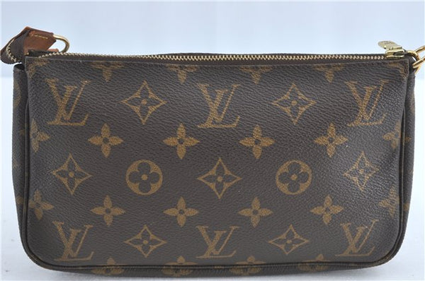 Authentic Louis Vuitton Monogram Pochette Accessoires Pouch M51980 LV 2592B