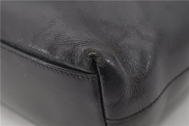 Authentic PRADA Leather Shoulder Hand Bag Black 2593D