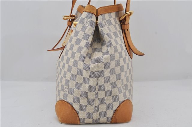 Auth Louis Vuitton Damier Azur Hampstead MM Shoulder Tote Bag N51206 LV 2593E