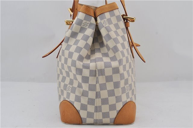 Auth Louis Vuitton Damier Azur Hampstead MM Shoulder Tote Bag N51206 LV 2593E