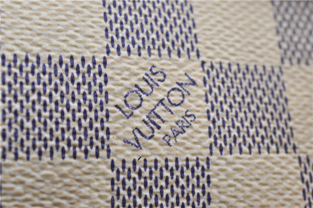 Auth Louis Vuitton Damier Azur Hampstead MM Shoulder Tote Bag N51206 LV 2593E