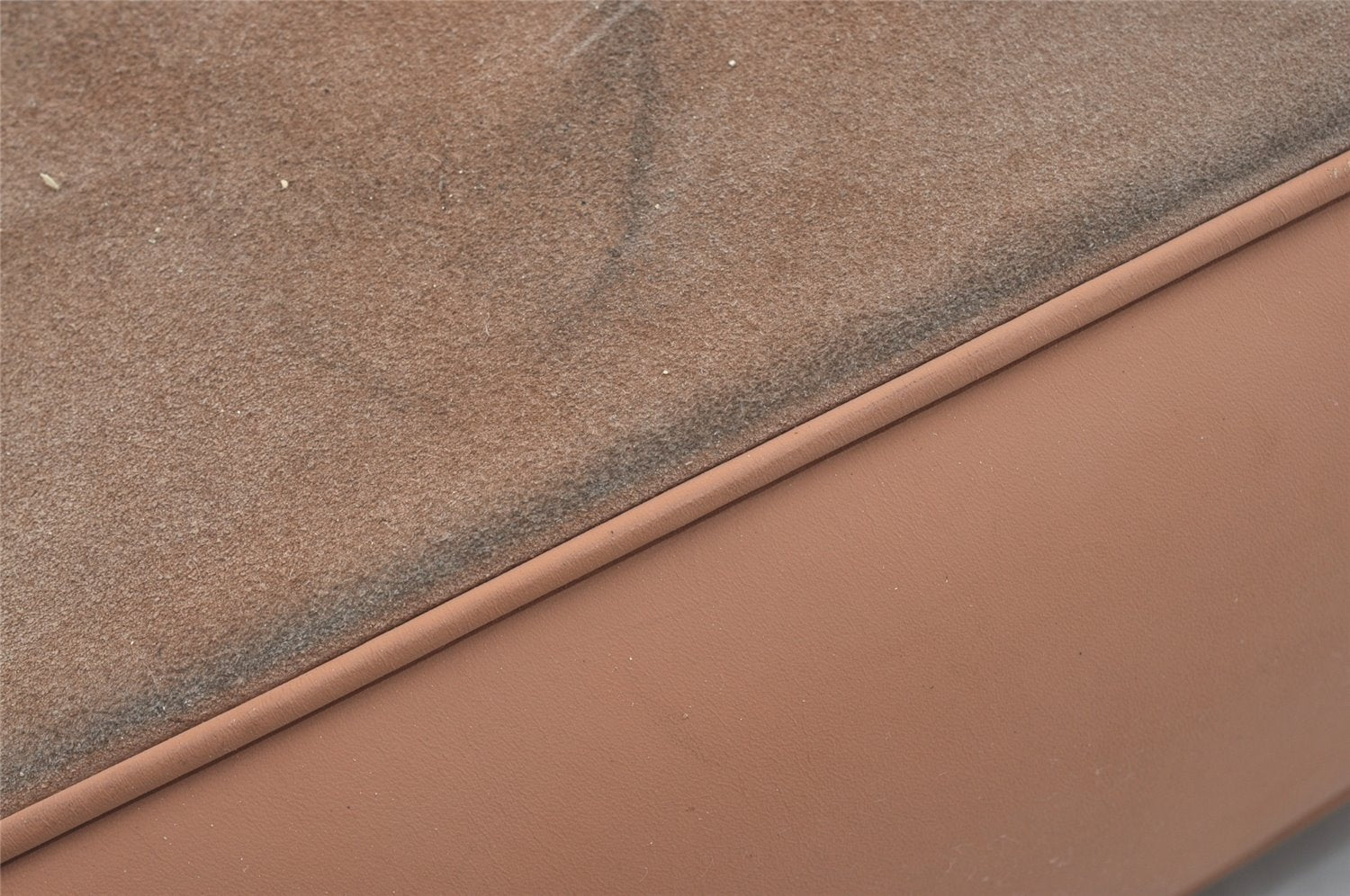 Authentic GUCCI Vintage Bamboo Shoulder Tote Bag Suede Leather Beige Junk 2593I