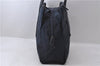 Authentic PRADA Nylon Leather Shoulder Tote Bag Navy Blue 2594D