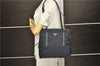 Authentic PRADA Nylon Leather Shoulder Tote Bag Navy Blue 2594D