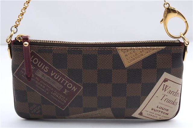 Authentic Louis Vuitton Damier Pochette Mira MM Accessory Pouch N63080 LV 2594E