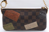 Authentic Louis Vuitton Damier Pochette Mira MM Accessory Pouch N63080 LV 2594E