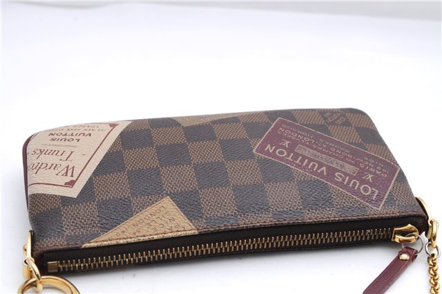 Authentic Louis Vuitton Damier Pochette Mira MM Accessory Pouch N63080 LV 2594E