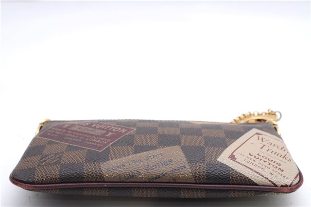Authentic Louis Vuitton Damier Pochette Mira MM Accessory Pouch N63080 LV 2594E