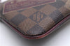 Authentic Louis Vuitton Damier Pochette Mira MM Accessory Pouch N63080 LV 2594E