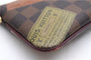Authentic Louis Vuitton Damier Pochette Mira MM Accessory Pouch N63080 LV 2594E