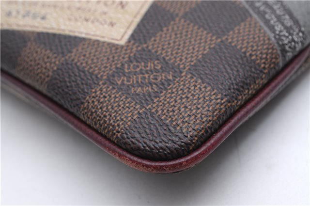 Authentic Louis Vuitton Damier Pochette Mira MM Accessory Pouch N63080 LV 2594E