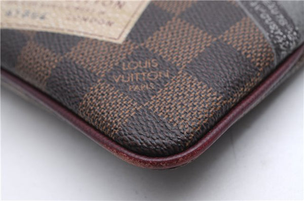 Authentic Louis Vuitton Damier Pochette Mira MM Accessory Pouch N63080 LV 2594E