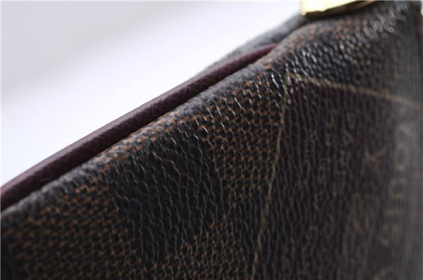 Authentic Louis Vuitton Damier Pochette Mira MM Accessory Pouch N63080 LV 2594E