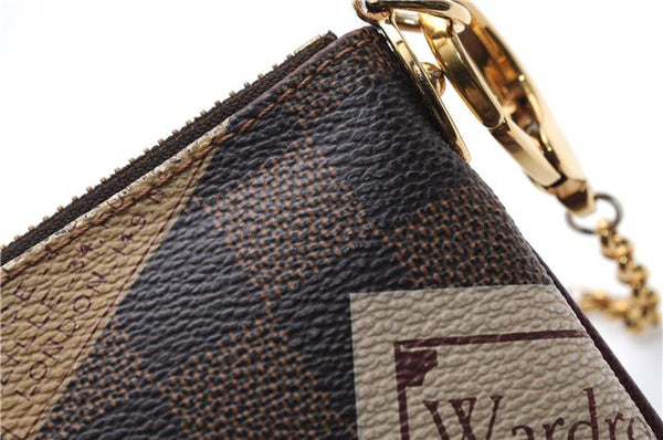 Authentic Louis Vuitton Damier Pochette Mira MM Accessory Pouch N63080 LV 2594E