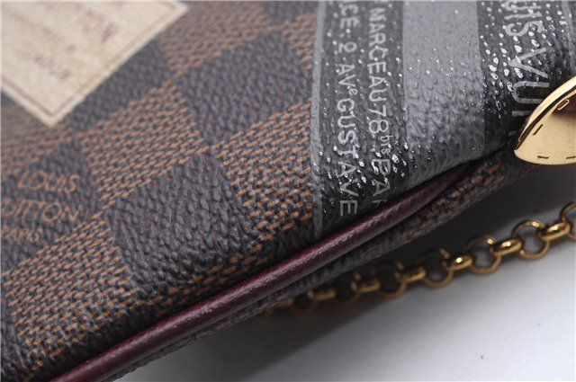 Authentic Louis Vuitton Damier Pochette Mira MM Accessory Pouch N63080 LV 2594E