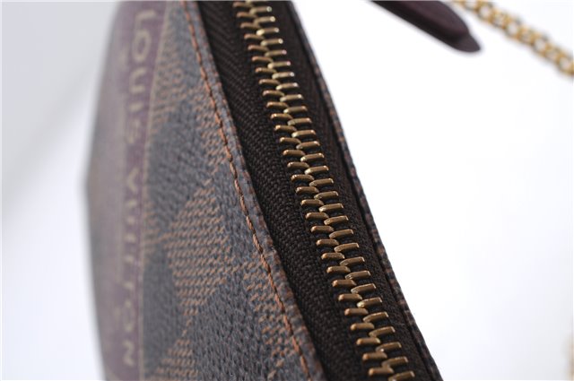 Authentic Louis Vuitton Damier Pochette Mira MM Accessory Pouch N63080 LV 2594E