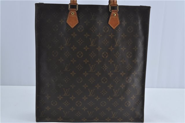 Authentic Louis Vuitton Monogram Sac Plat Hand Tote Bag M51140 LV 2595B