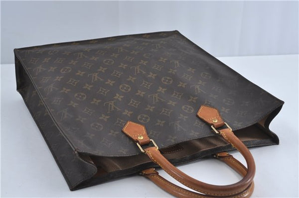 Authentic Louis Vuitton Monogram Sac Plat Hand Tote Bag M51140 LV 2595B