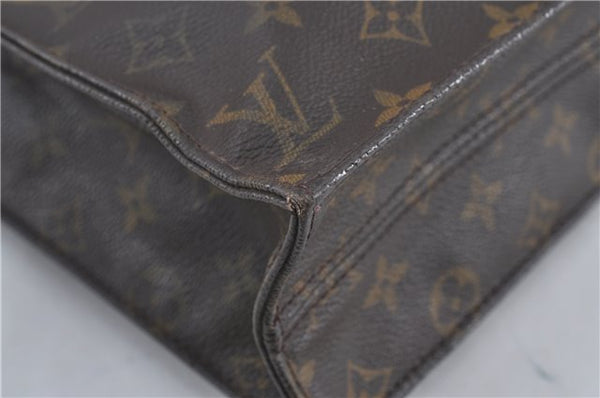 Authentic Louis Vuitton Monogram Sac Plat Hand Tote Bag M51140 LV 2595B