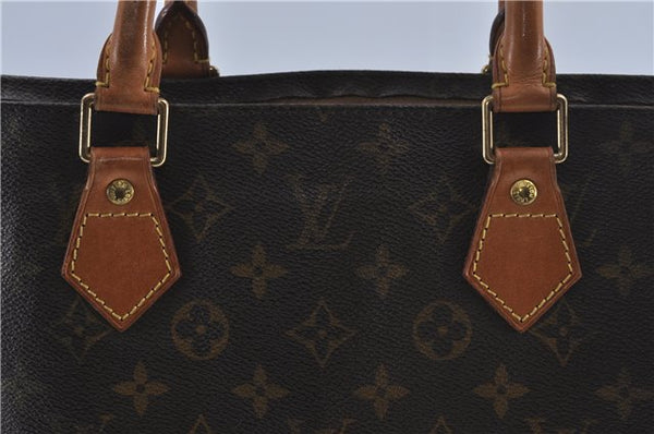 Authentic Louis Vuitton Monogram Sac Plat Hand Tote Bag M51140 LV 2595B