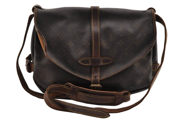 Authentic Louis Vuitton Monogram Saumur 30 Shoulder Cross Bag M42256 LV 2595I