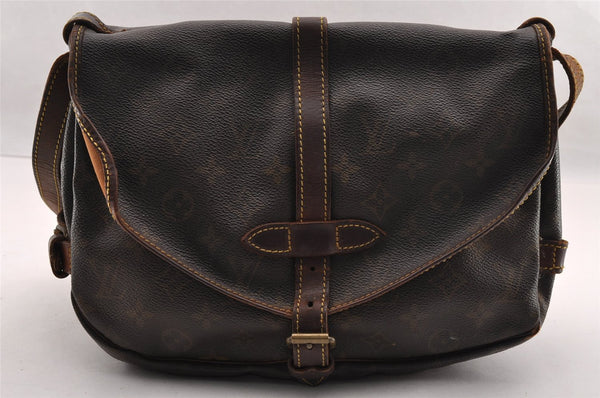 Authentic Louis Vuitton Monogram Saumur 30 Shoulder Cross Bag M42256 LV 2595I