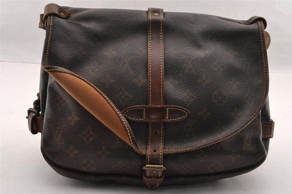 Authentic Louis Vuitton Monogram Saumur 30 Shoulder Cross Bag M42256 LV 2595I