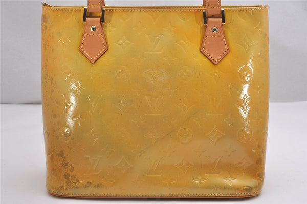 Authentic Louis Vuitton Vernis Houston Shoulder Hand Bag Yellow M91053 LV 2598I