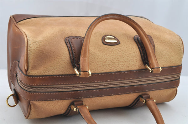 Authentic GUCCI Vintage 2Way Shoulder Hand Boston Bag Leather Brown 2599I