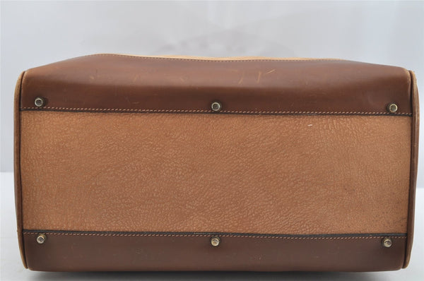 Authentic GUCCI Vintage 2Way Shoulder Hand Boston Bag Leather Brown 2599I