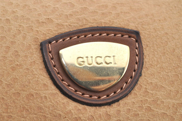 Authentic GUCCI Vintage 2Way Shoulder Hand Boston Bag Leather Brown 2599I