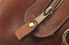 Authentic GUCCI Vintage 2Way Shoulder Hand Boston Bag Leather Brown 2599I