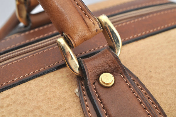 Authentic GUCCI Vintage 2Way Shoulder Hand Boston Bag Leather Brown 2599I