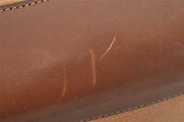 Authentic GUCCI Vintage 2Way Shoulder Hand Boston Bag Leather Brown 2599I