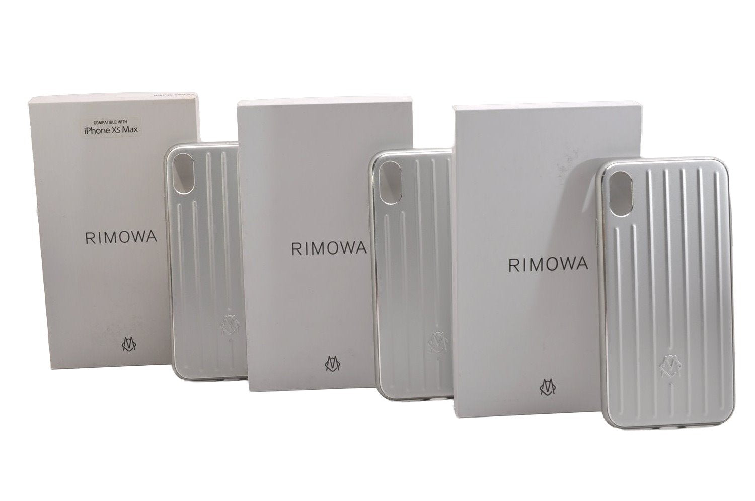 Authentic RIMOWA Groove Aluminum iPhone Xs Max Case Silver New 3Set Box 2601I