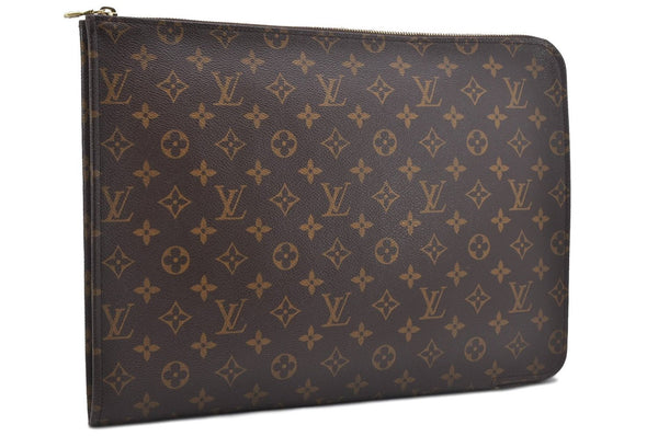 Authentic Louis Vuitton Monogram Poche Documents Document case M53400 LV 2603D