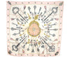 Authentic HERMES Carre 90 Scarf "LES CLES" Silk Pink 2604I