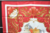 Authentic HERMES Carre 90 Scarf "Cheval Turc" Silk Red Box 2606E