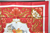 Authentic HERMES Carre 90 Scarf "Cheval Turc" Silk Red Box 2606E